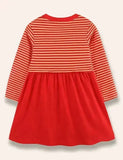 Christmas Santa Claus&Reindeer Appliqué Dress