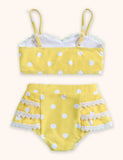 Polka Dot Suspender Swimsuit