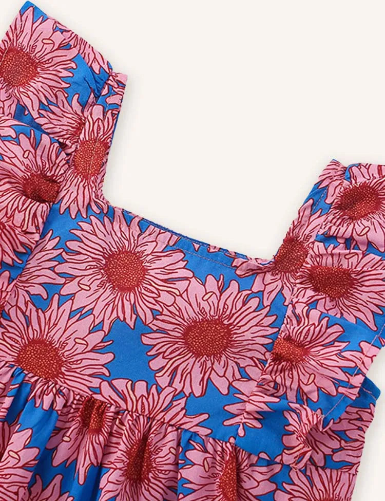 Flower Printed Sleeveless Dress