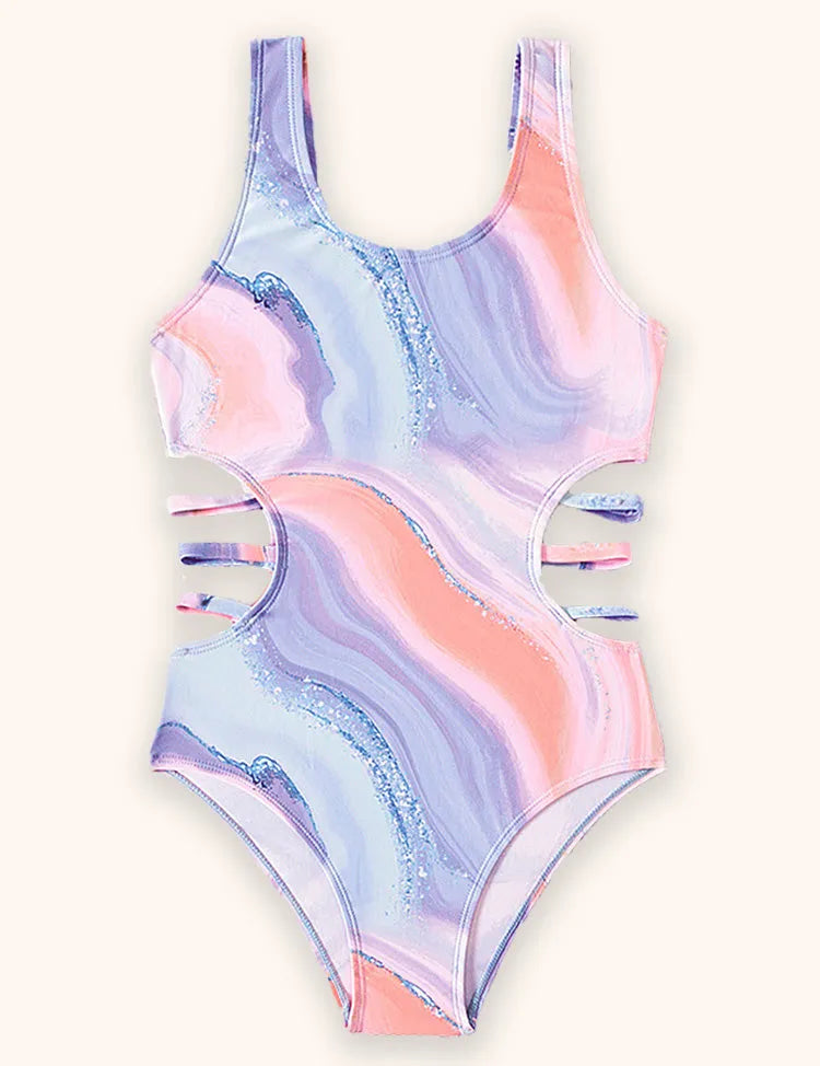 Tie-dye Printed One-piece Swimsuit
