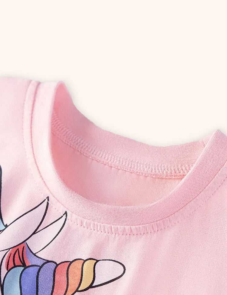 Rainbow Unicorn Printed Dress