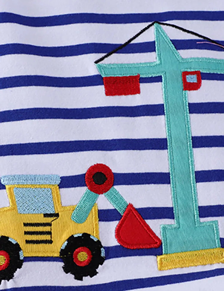 Excavator Applique T-Shirt