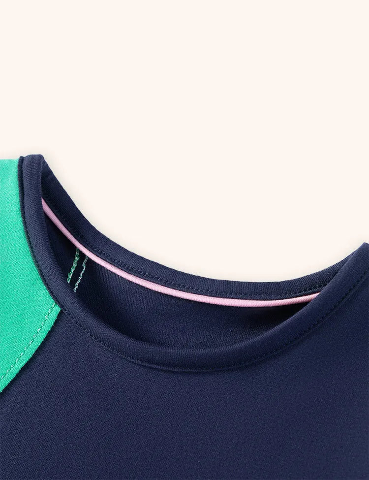 Χρώμα Polka Dot Applique φόρεμα