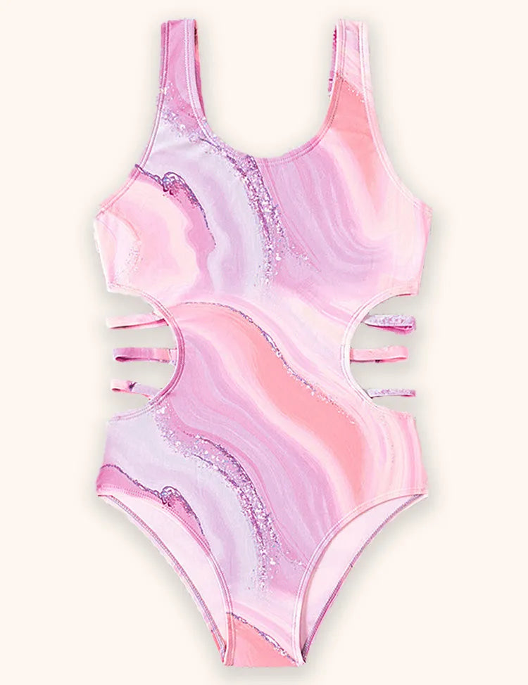 Tie-dye Printed One-piece Swimsuit