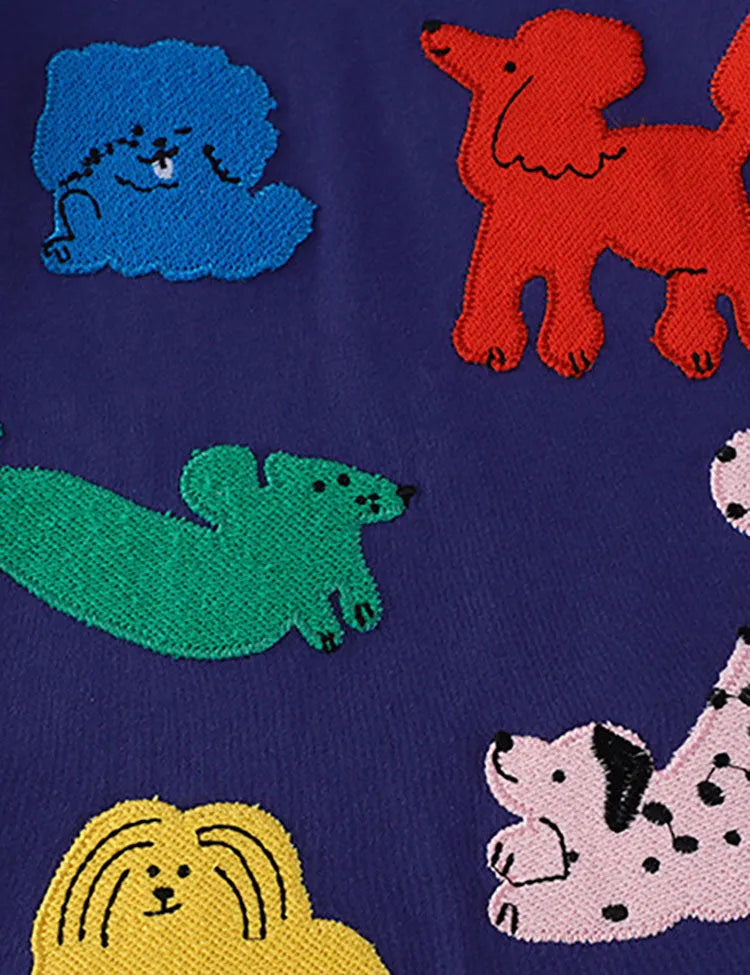 Dogs Applique T-Shirt