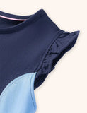 Χρώμα Polka Dot Applique φόρεμα