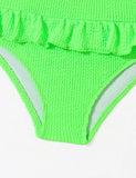 Fluorescent Color Split Swimsuit