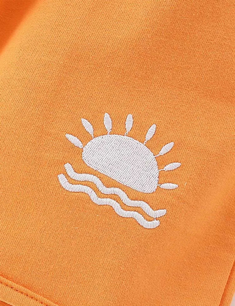 סט עם ברדס מודפס שמש