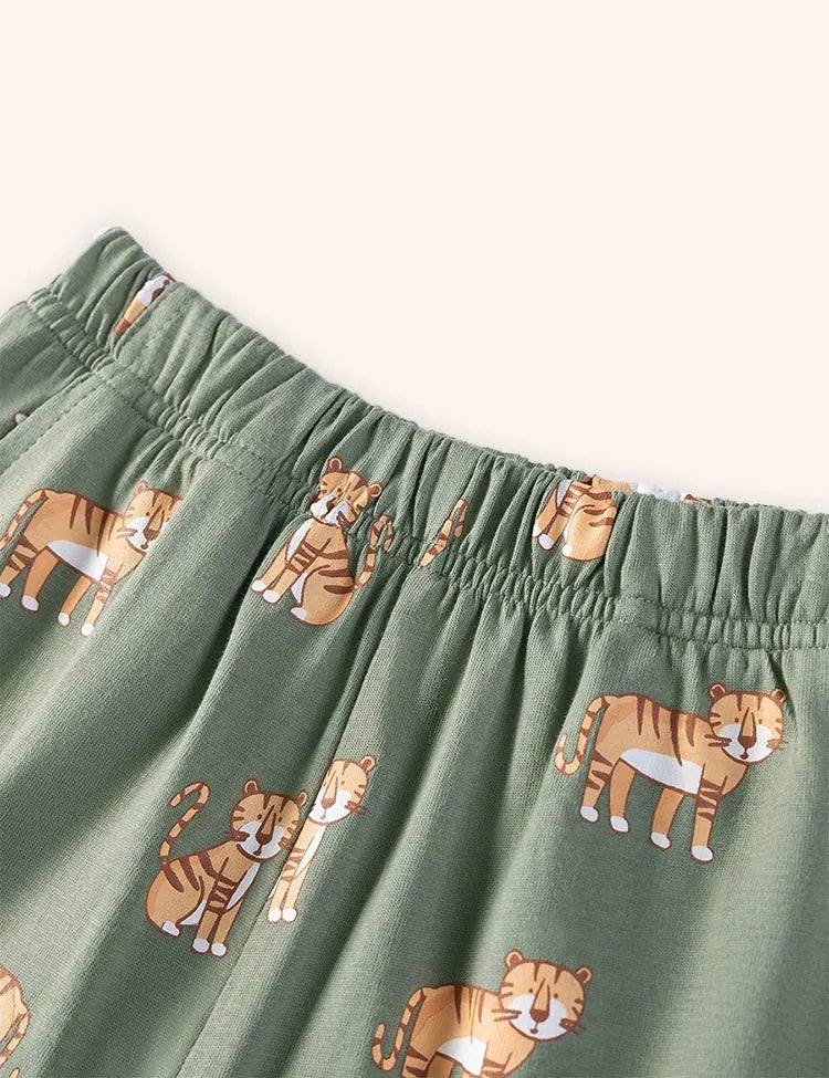 Tiger Applique Summer T-shirt sæt