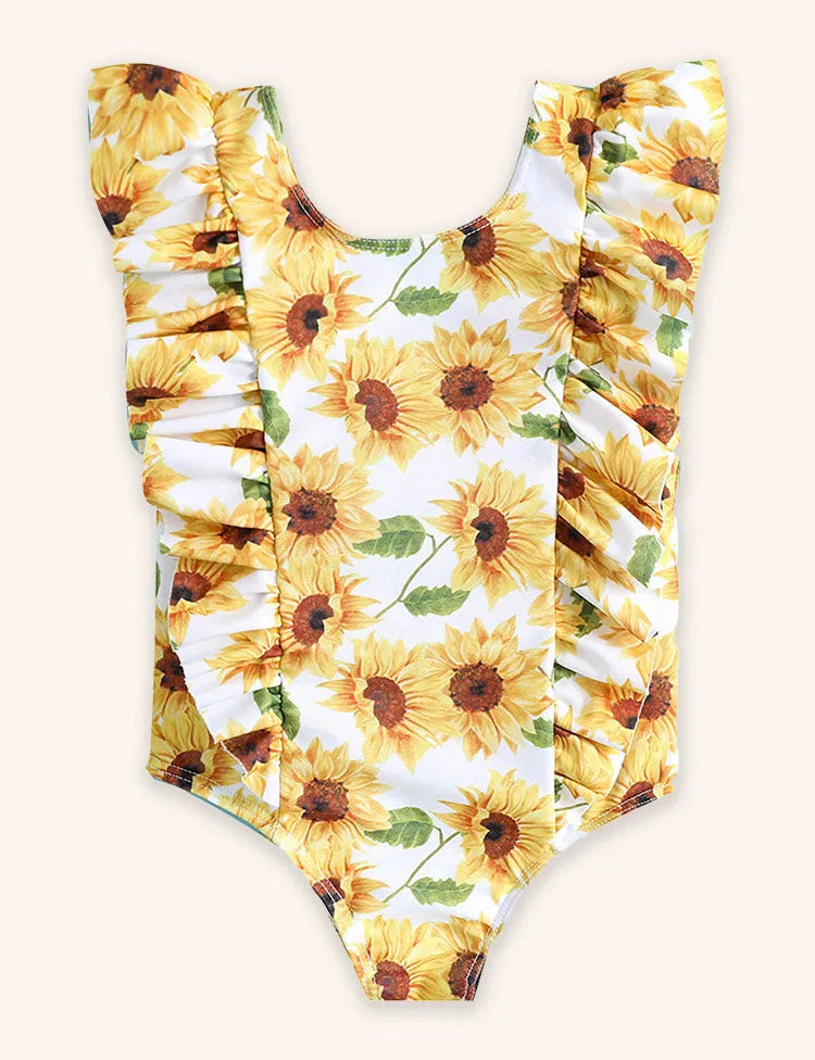 Sunflower Printed One-piece Swimsuit