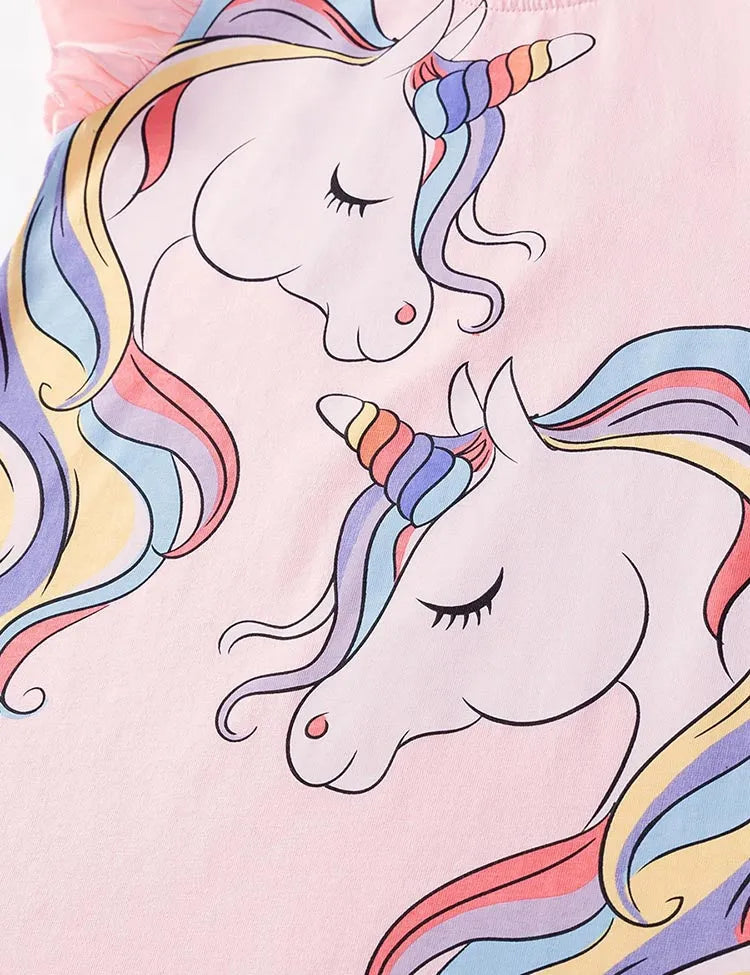 Rainbow Unicorn Printed Dress