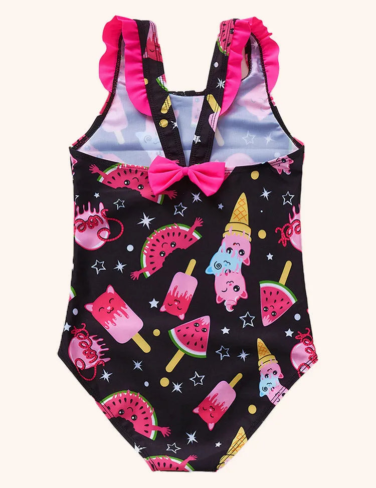 Watermelon Ice Cream Printed Swimsuit