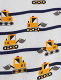 Cartoon Excavator Printed Sweatershirt