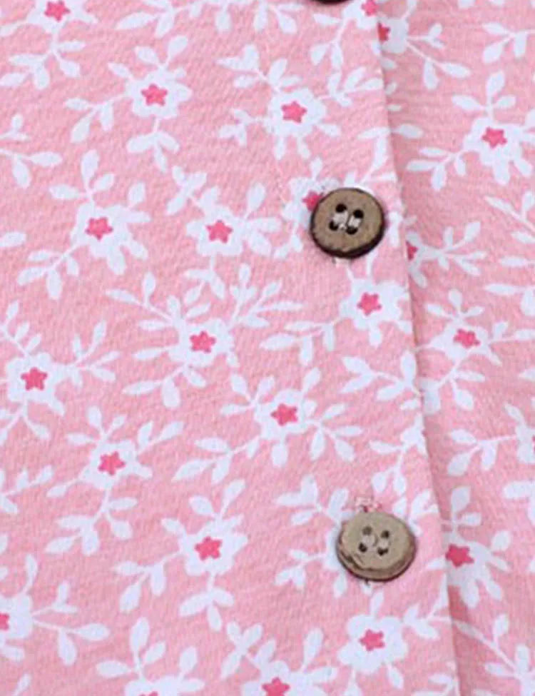 Flower Printed Chest Bottom Dress