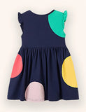 Χρώμα Polka Dot Applique φόρεμα