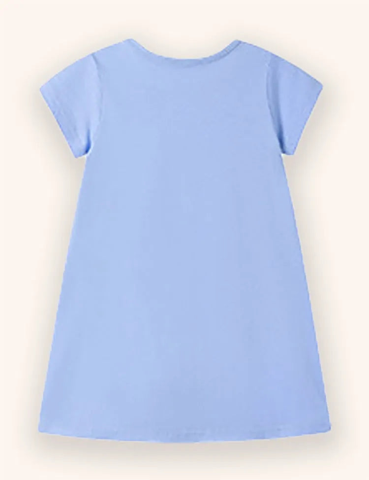 Rochie de aplicare a unicornului de desene animate