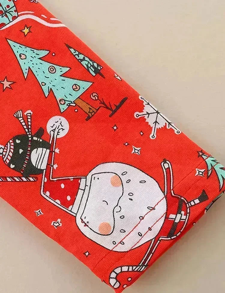 クリスマス漫画サンタクロースプリントドレス