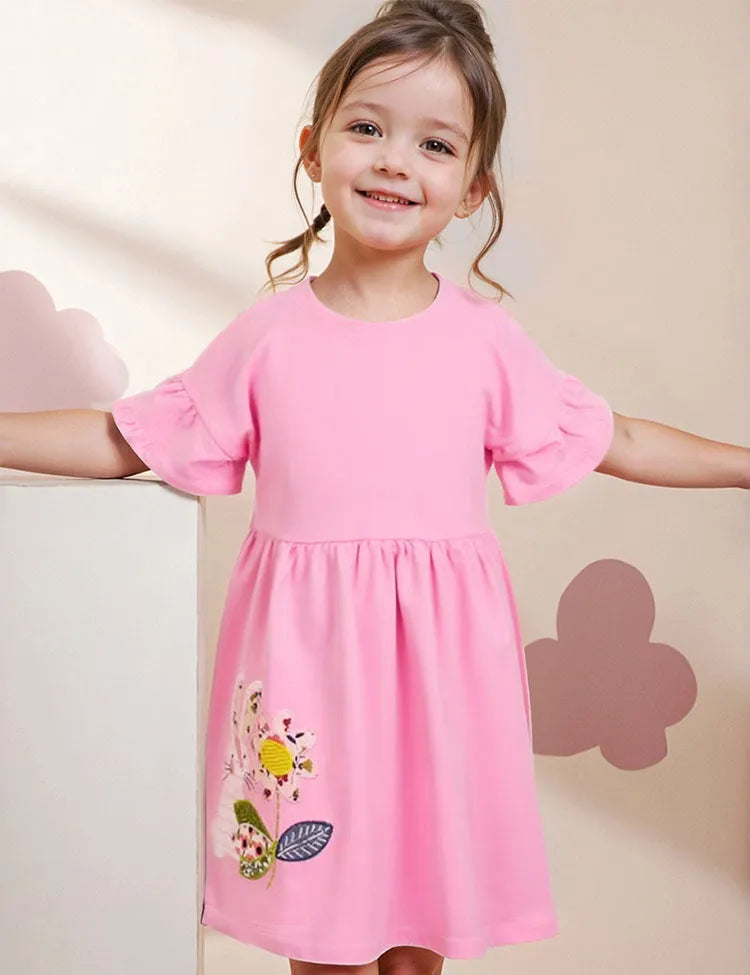 Φόρεμα appliqué floral bunny
