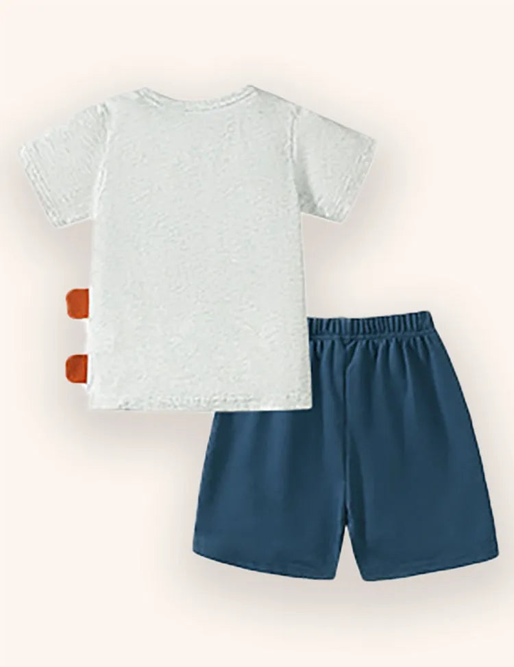 Σετ κουτάβι τυπωμένο μπλουζάκι