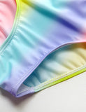 Rainbow Striped Bikini Set