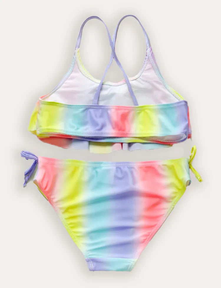 Rainbow Striped Bikini Set