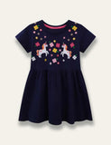 Unicorn Floral Embroidered Dress - Mini Taylor