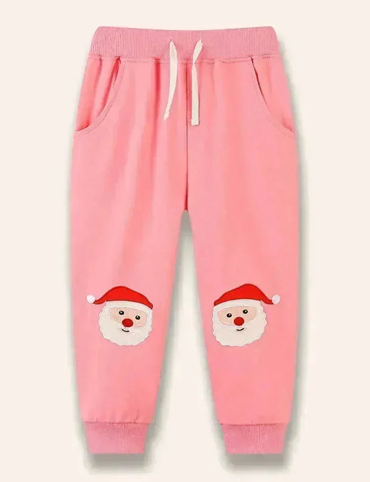Christmas Santa Claus Appliqué Pants