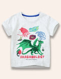 Dragon trykt t-shirt