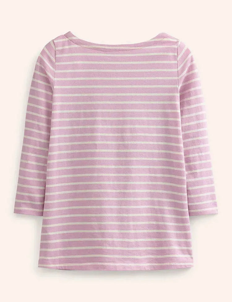 Cartoon Frog Appliqué Striped Dress