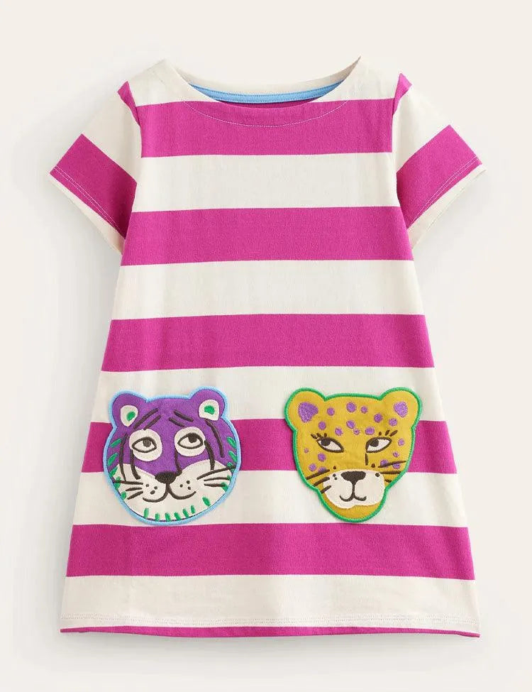 Cartoon Embroidered Dress - Mini Taylor