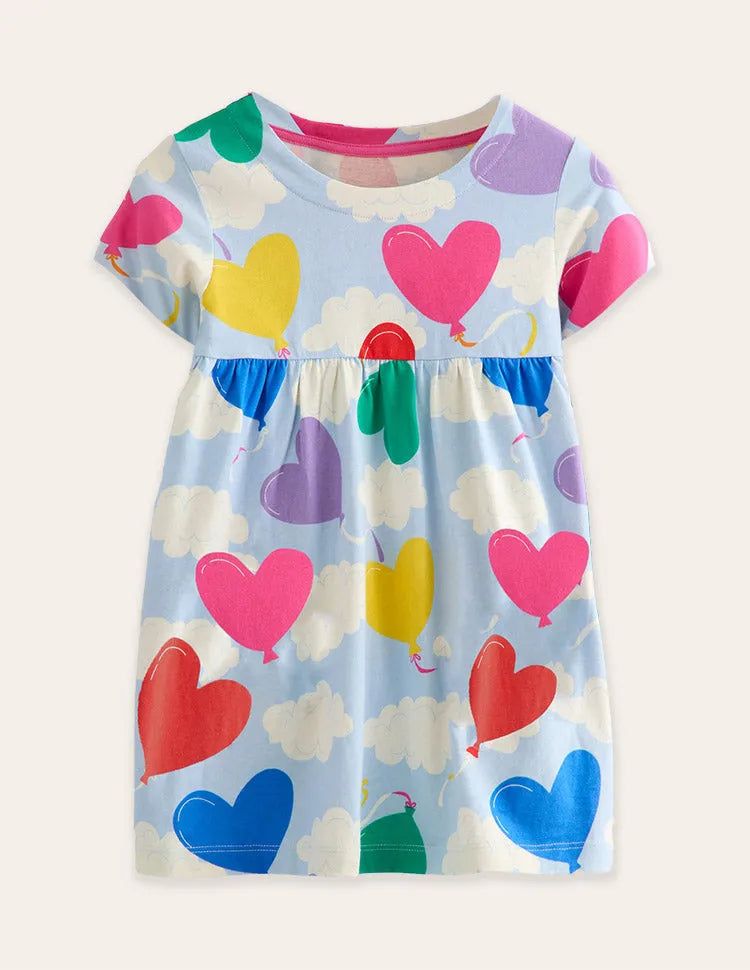 Rochie imprimată cu balon pentru inimă