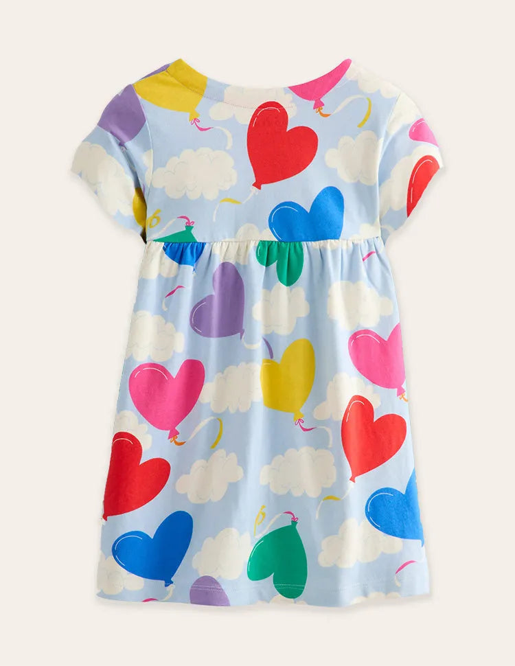 Rochie imprimată cu balon pentru inimă