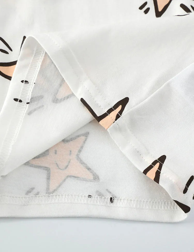 Tegneserie stjerne trykt t-shirt