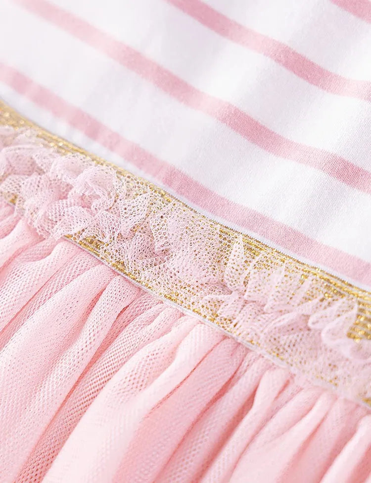 Rochie drăguță din Tulle cu dungi de cerb