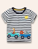 Kørsel af dyreapplikation T-shirt