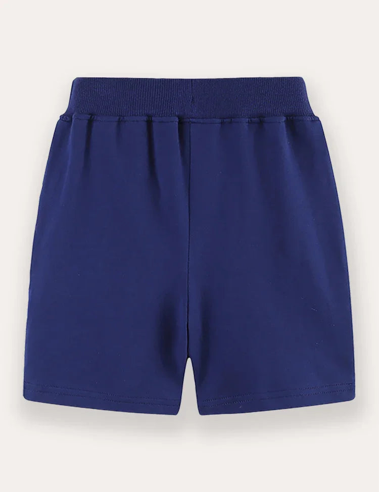 Cartoon Dinosaur Applique Shorts