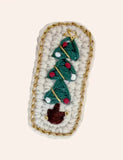2 peças de grampos de cabelo de malha da série de Natal