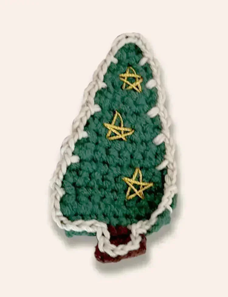 2 peças de grampos de cabelo de malha da série de Natal
