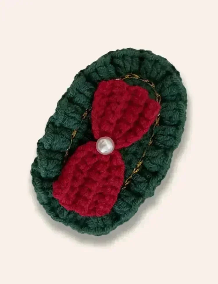 2 peças de grampos de cabelo de malha da série de Natal