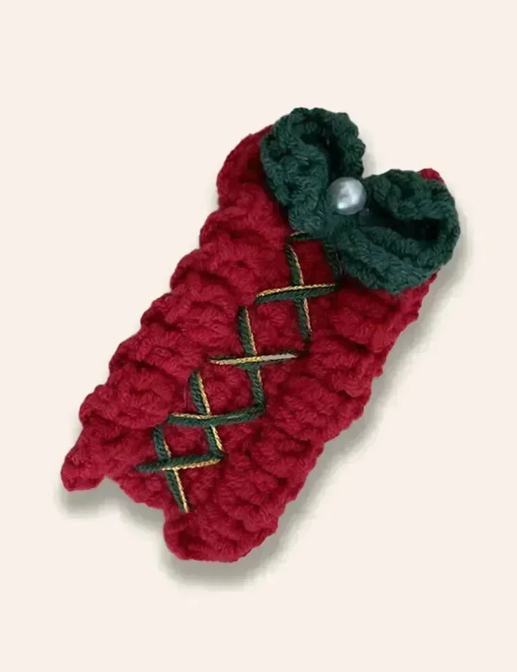 2 peças de grampos de cabelo de malha da série de Natal