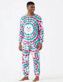 Christmas Snowman Print Family Matching Colorful Pajamas Sets