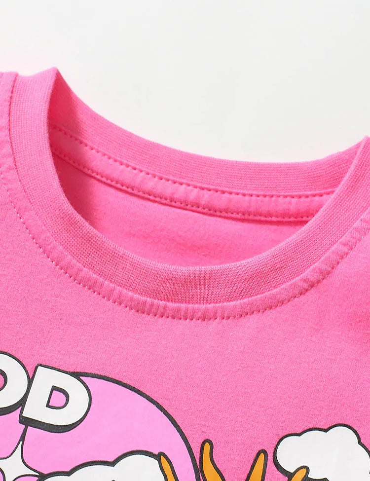 Set de tricou tipărit de curcubeu