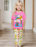 Set de tricou tipărit de curcubeu