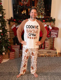 Christmas Family Matching Letter and Gingerbread Man Print Long-sleeve Pajamas Sets