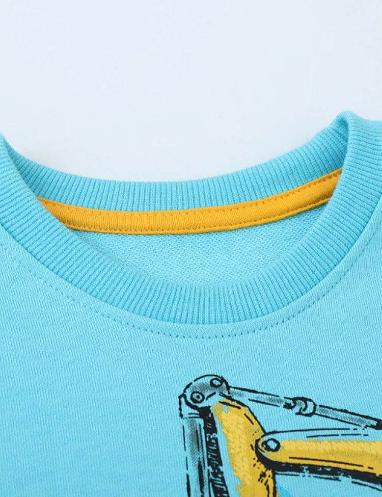 Excavator Printed Sweatshirt - Mini berni