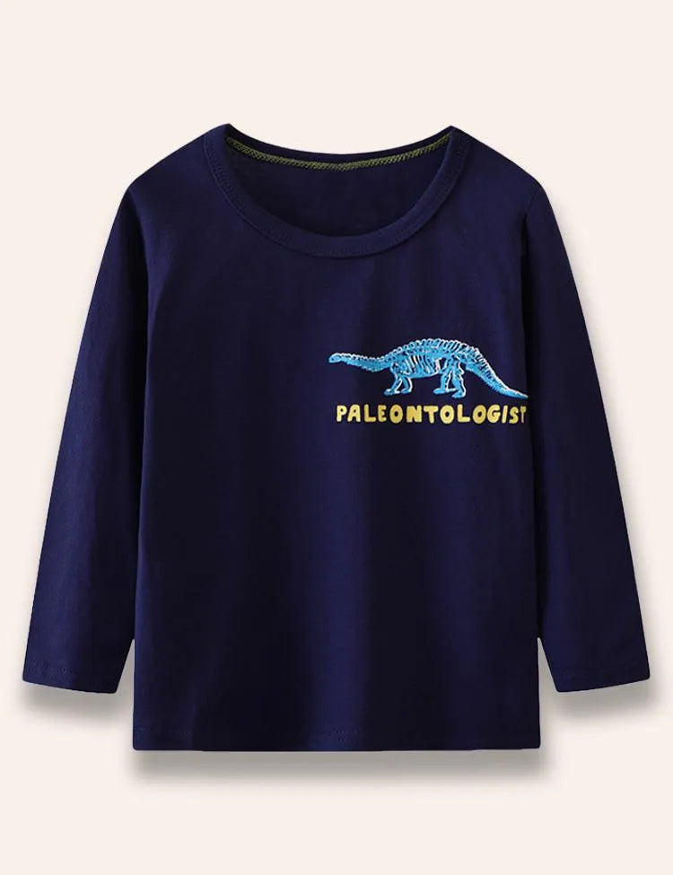 Dinosaur Paleontologist Printed Sweatshirt - Mini Taylor