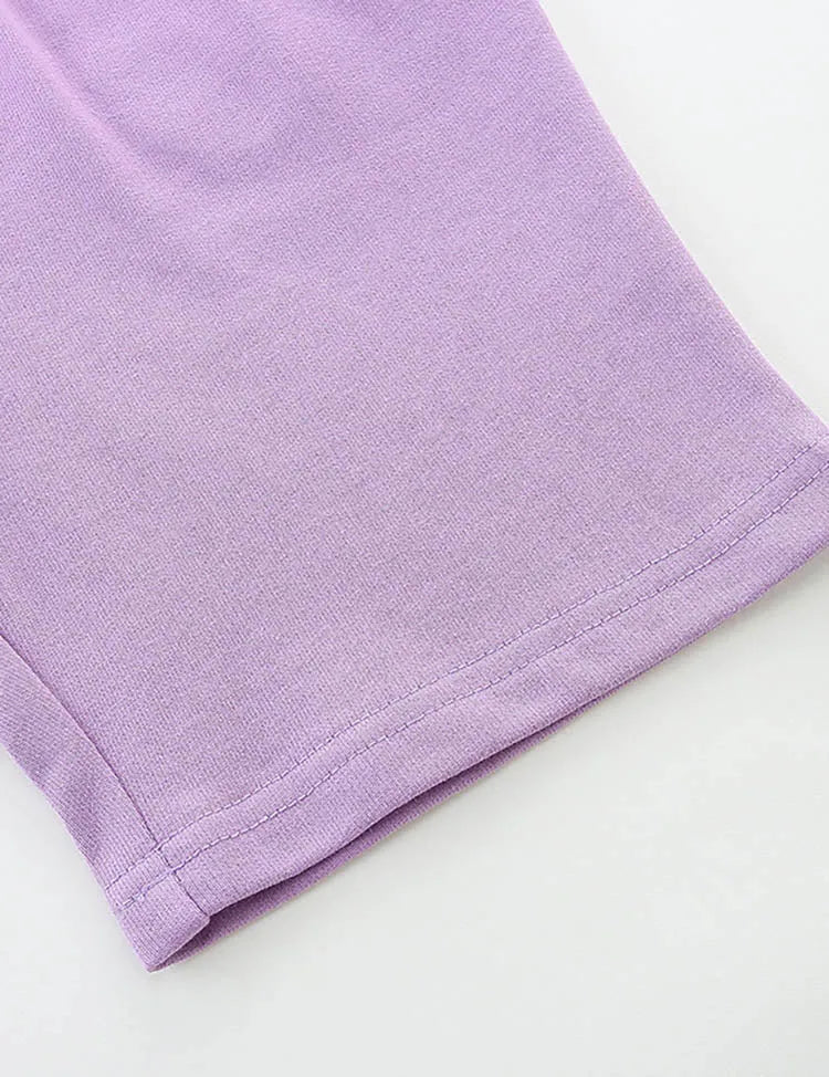 Flower Embroidered Cotton Shorts