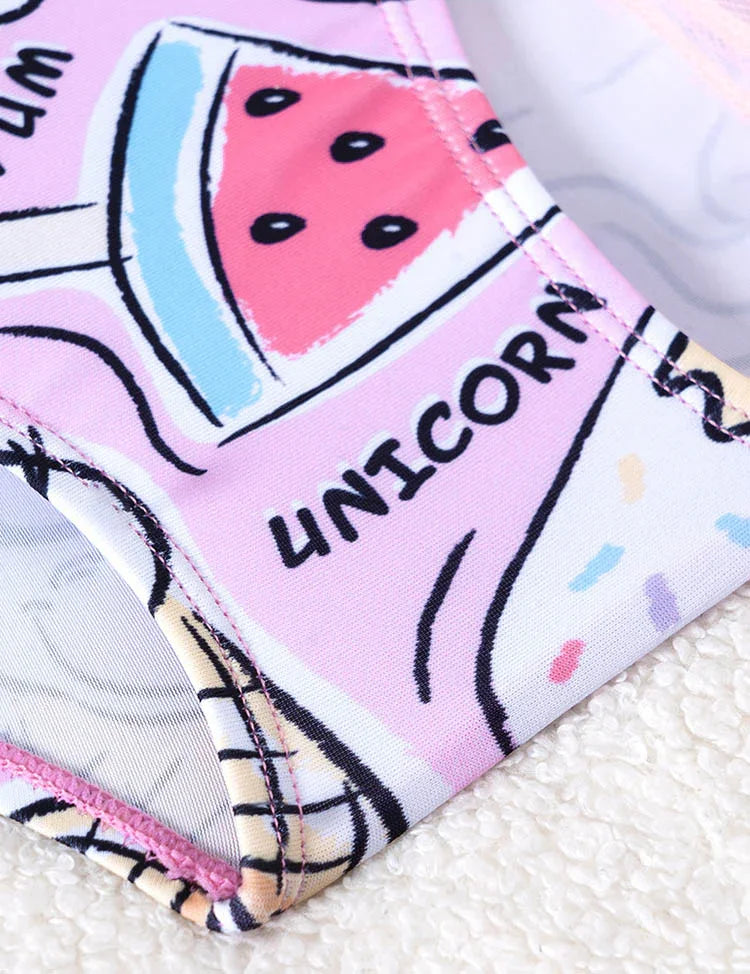Ice Cream Printed Swimsuit Set