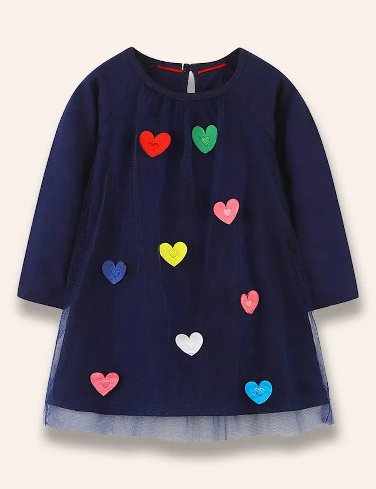 Multi Heart Tulle Dress