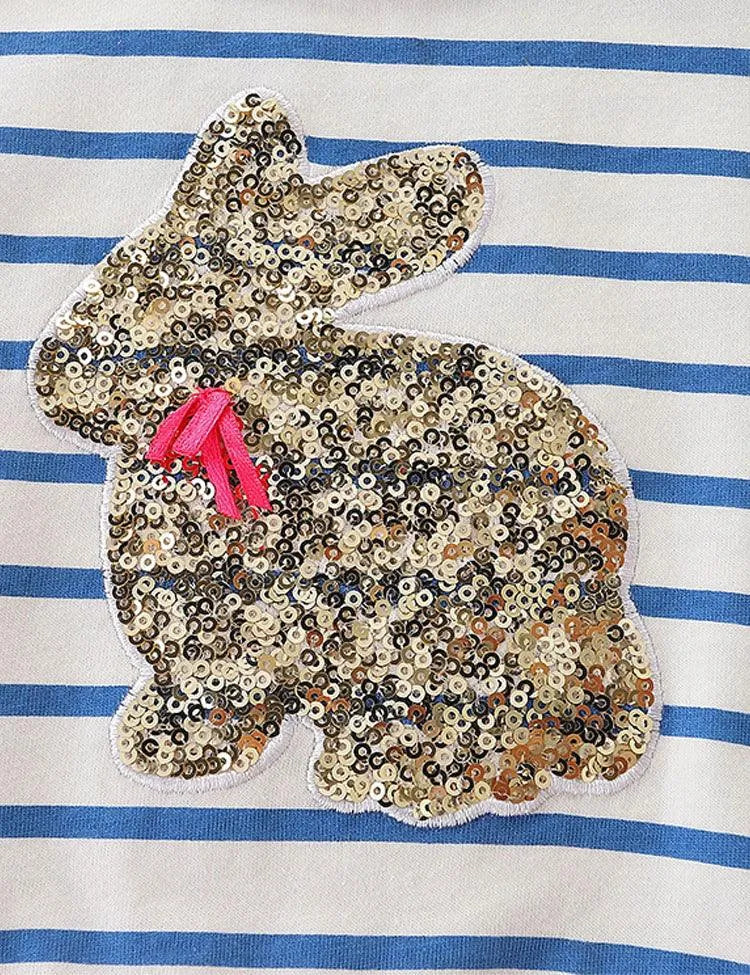 Sequin Rabbit Long Sleeved Mesh Dress - Mini Taylor